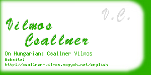 vilmos csallner business card